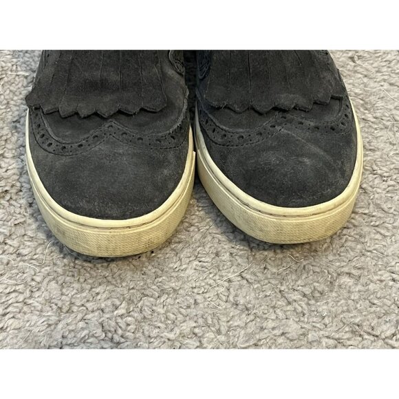 Frye Size 7M Gemma Grey Kiltie Buckle Suede Loafer Shoe - Picture 4 of 13